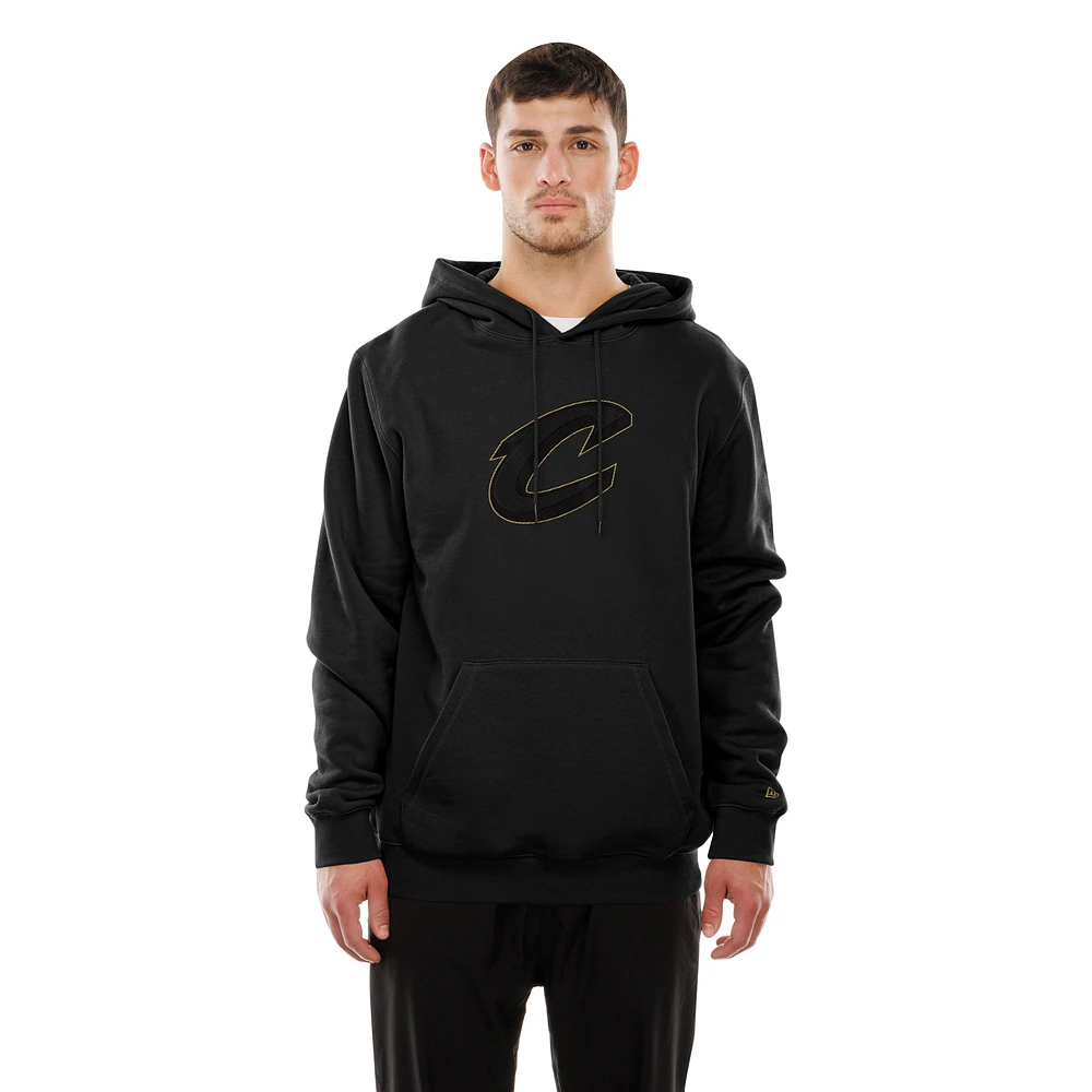 Men's New Era  Black Cleveland Cavaliers Tonal Color Pop Premium Pullover Hoodie