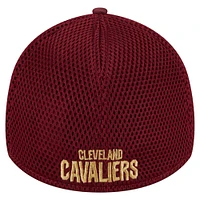 Men's New Era  Wine Cleveland Cavaliers Subtle Camo 39THIRTY Flex Hat