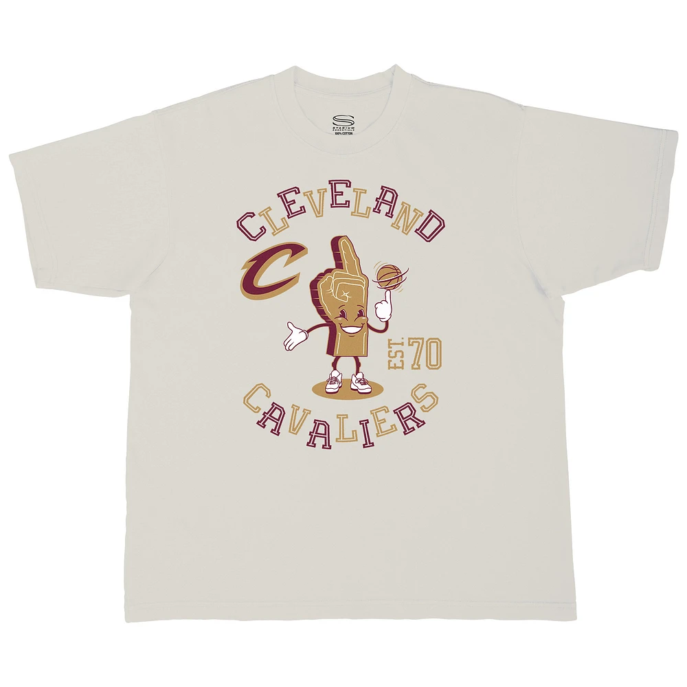 Men's Stadium Essentials  Cream Cleveland Cavaliers Number One Oversized T-Shirt