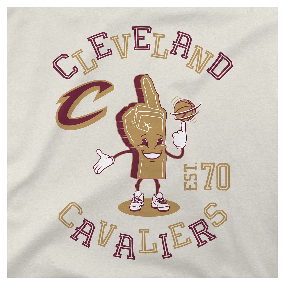 Men's Stadium Essentials  Cream Cleveland Cavaliers Number One Oversized T-Shirt