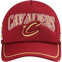 Men's '47 Wine Cleveland Cavaliers Sidebrand Stripes Trucker Adjustable Hat