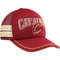 Men's '47 Wine Cleveland Cavaliers Sidebrand Stripes Trucker Adjustable Hat