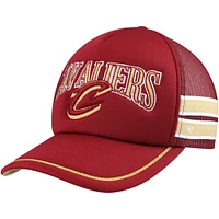 Casquette réglable de camionneur à rayures latérales '47 Wine Cleveland Cavaliers pour hommes