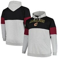 Men's Fanatics Black/Wine Cleveland Cavaliers Big & Tall Pullover Hoodie