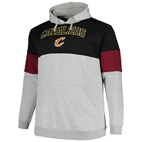 Men's Fanatics Black/Wine Cleveland Cavaliers Big & Tall Pullover Hoodie