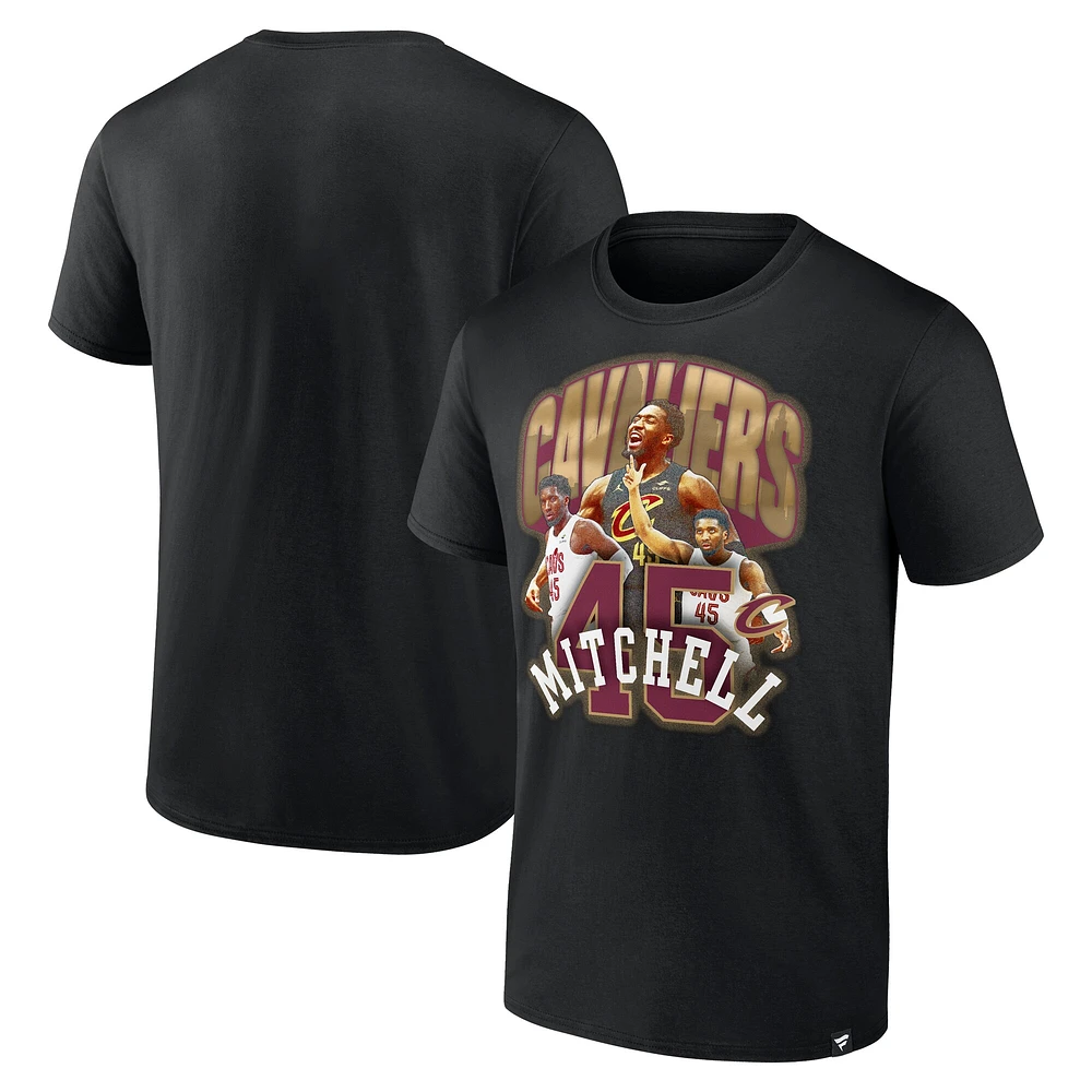 T-shirt noir pour homme Donovan Mitchell, fanatiques des Cleveland Cavaliers, Notorious 4.0