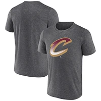 Men's Fanatics Heather Charcoal Cleveland Cavaliers Iconic Overtime T-Shirt