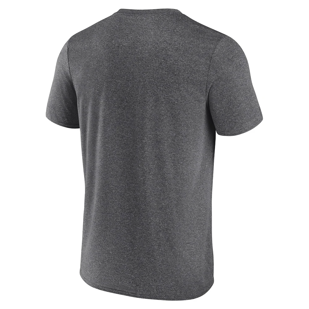 Men's Fanatics Heather Charcoal Cleveland Cavaliers Iconic Overtime T-Shirt