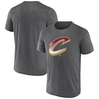 Men's Fanatics Heather Charcoal Cleveland Cavaliers Iconic Overtime T-Shirt