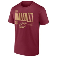 T-shirt Fanatics Wine pour hommes Cleveland Cavaliers Champions de la division centrale 2025 Vestiaire