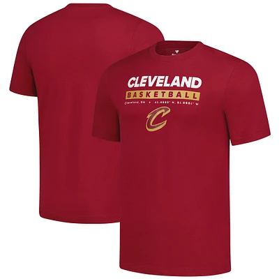 Men's Fanatics  Wine Cleveland Cavaliers Location Just Net T-Shirt