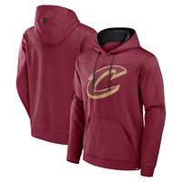 Men's Fanatics  Wine Cleveland Cavaliers Reserve Defender Pullover Hoodie