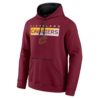 Men's Fanatics Wine Cleveland Cavaliers Split the Crowd - Pullover Hoodie