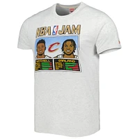 Men's Homage Donovan Mitchell & Darius Garland Ash Cleveland Cavaliers NBA Jam Tri-Blend T-Shirt