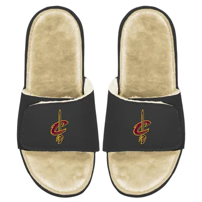 Cleveland Cavaliers ISlide Men's Faux Fur Slide Sandals - Black/Tan