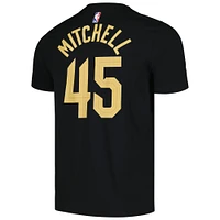 T-shirt Jordan Brand Donovan Mitchell pour homme, noir, Cleveland Cavaliers 2022/23 Statement Edition, nom et numéro