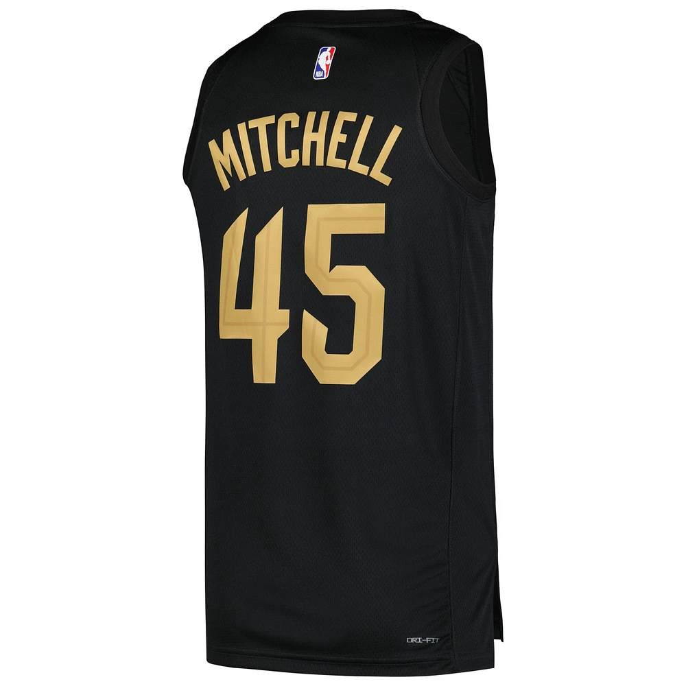 Men's Jordan Brand Donovan Mitchell Black Cleveland Cavaliers Swingman Player Jersey - Statement Edition