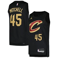 Men's Jordan Brand Donovan Mitchell Black Cleveland Cavaliers Swingman Player Jersey - Statement Edition