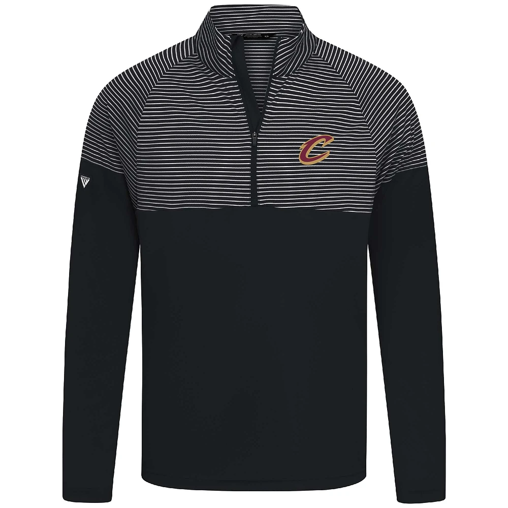 Haut à glissière quart de tour noir rayures classiques des Cleveland Cavaliers pour homme