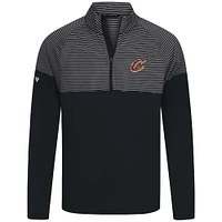 Haut à glissière quart de tour noir rayures classiques des Cleveland Cavaliers pour homme