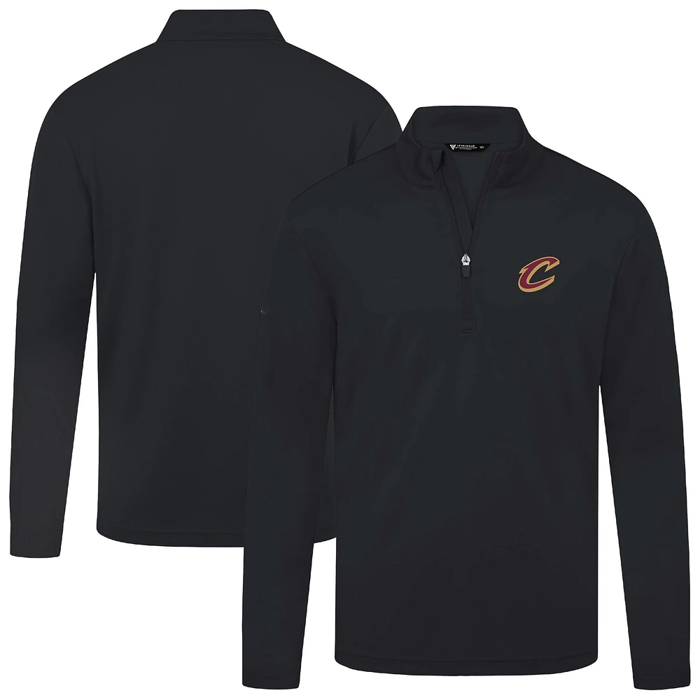 Men's Levelwear Black Cleveland Cavaliers Heron Quarter-Zip Top