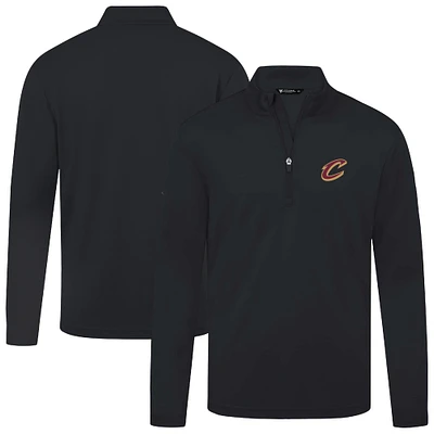 Men's Levelwear Black Cleveland Cavaliers Heron Quarter-Zip Top