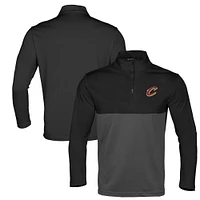 Men's Levelwear Black Cleveland Cavaliers Pursue Quarter-Zip Top