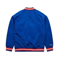 Men's Mitchell & Ness Blue Cleveland Cavaliers Hardwood Classics  Throwback Wordmark Raglan Full-Snap Jacket