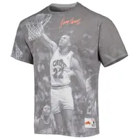 Men's Mitchell & Ness Larry Nance Heather Gray Cleveland Cavaliers Above The Rim T-Shirt