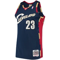 Men's Mitchell & Ness LeBron James Navy Cleveland Cavaliers Hardwood Classics Swingman Jersey