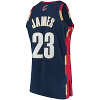 Men's Mitchell & Ness LeBron James Navy Cleveland Cavaliers Hardwood Classics Swingman Jersey