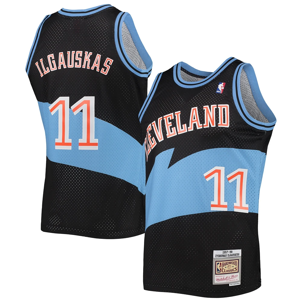 Maillot Swingman Mitchell & Ness Zydrunas Ilgauskas noir Cleveland Cavaliers Hardwood Classics pour hommes