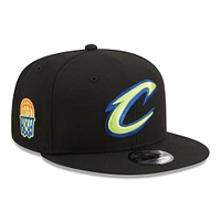 Men's New Era Black Cleveland Cavaliers Neon Pop 9FIFTY Snapback Hat