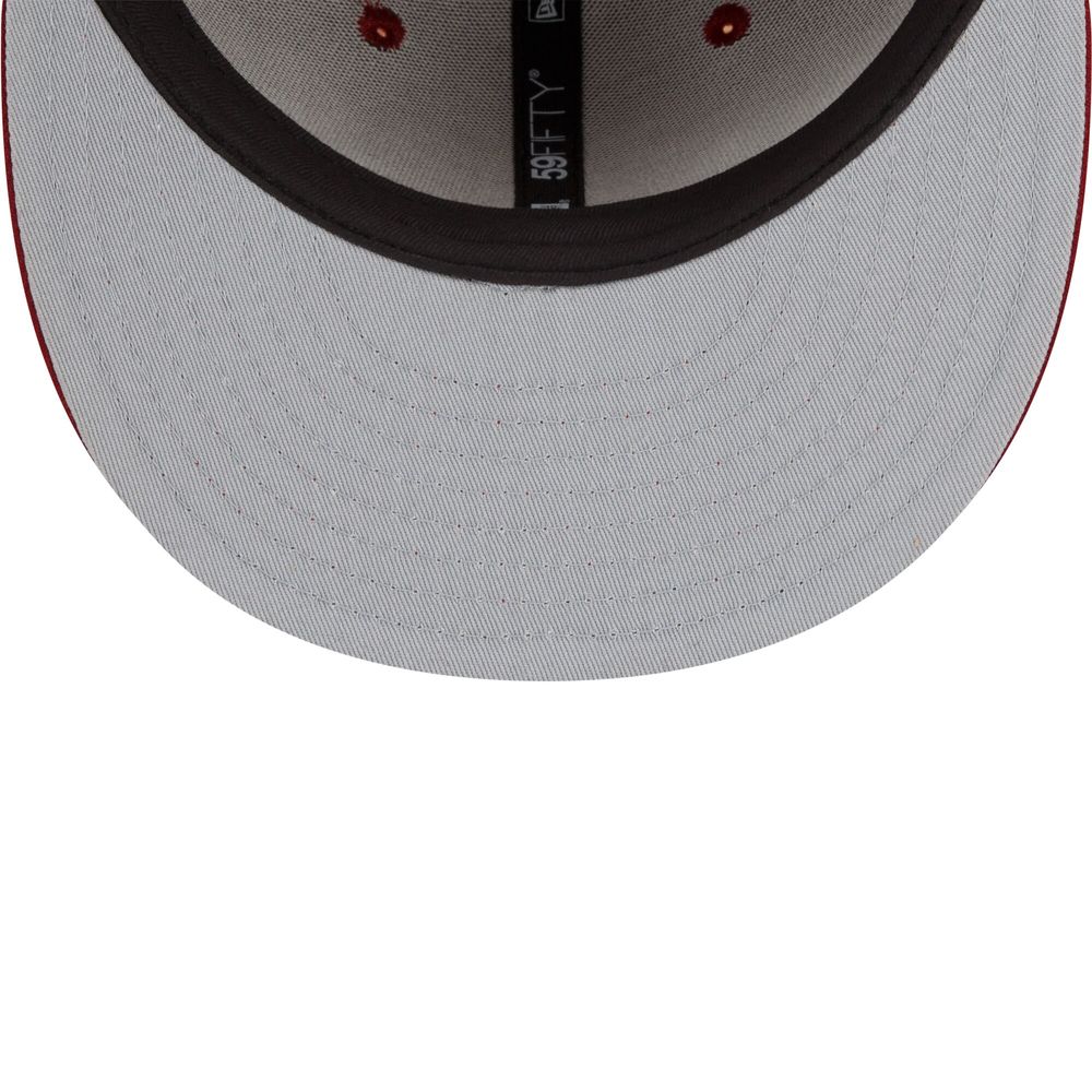 New Era Men's 2021-22 City Edition Cleveland Cavaliers Red 59FIFTY Fitted Hat, Size 7 1/4
