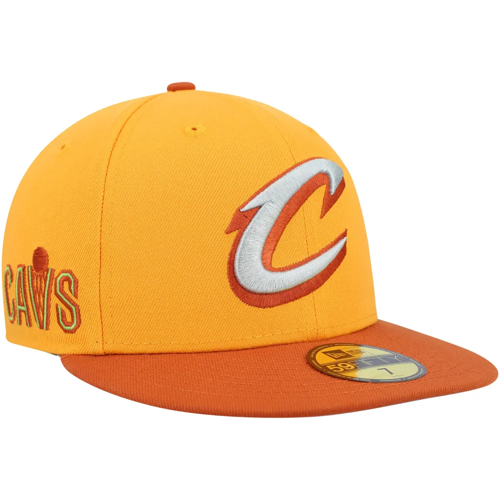 New Era Cleveland Cavaliers Wine Team Logoman 59FIFTY Fitted Hat