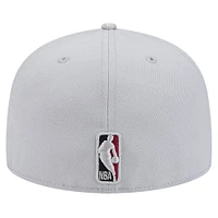 Men's New Era Gray Cleveland Cavaliers Active Color Camo Visor 59FIFTY Fitted Hat