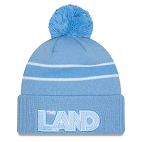 Men's New Era  Light Blue Cleveland Cavaliers 2024/25 City Edition Cuffed Knit Hat with Pom