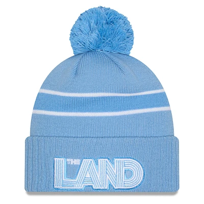 Men's New Era  Light Blue Cleveland Cavaliers 2024/25 City Edition Cuffed Knit Hat with Pom