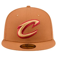 Men's New Era Tan Cleveland Cavaliers Color Pack 59FIFTY Fitted Hat