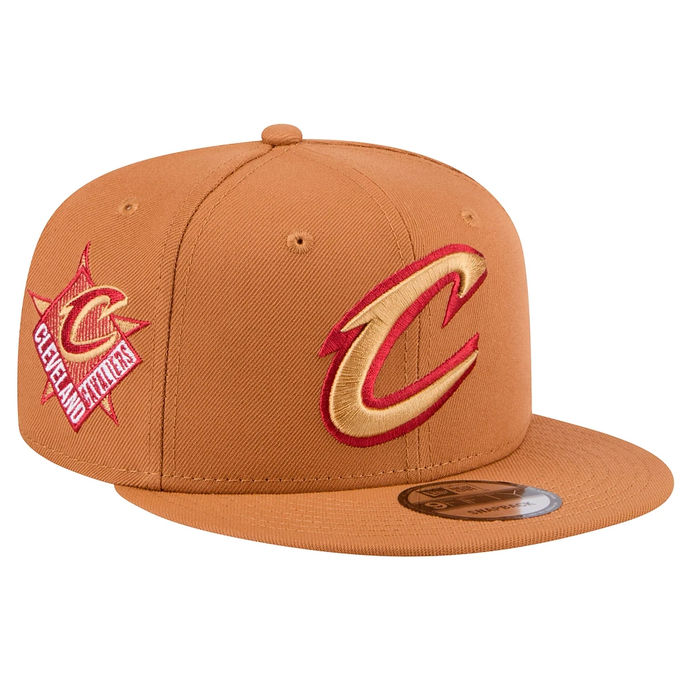 Men's New Era Tan Cleveland Cavaliers Color Pack 9FIFTY Snapback Hat