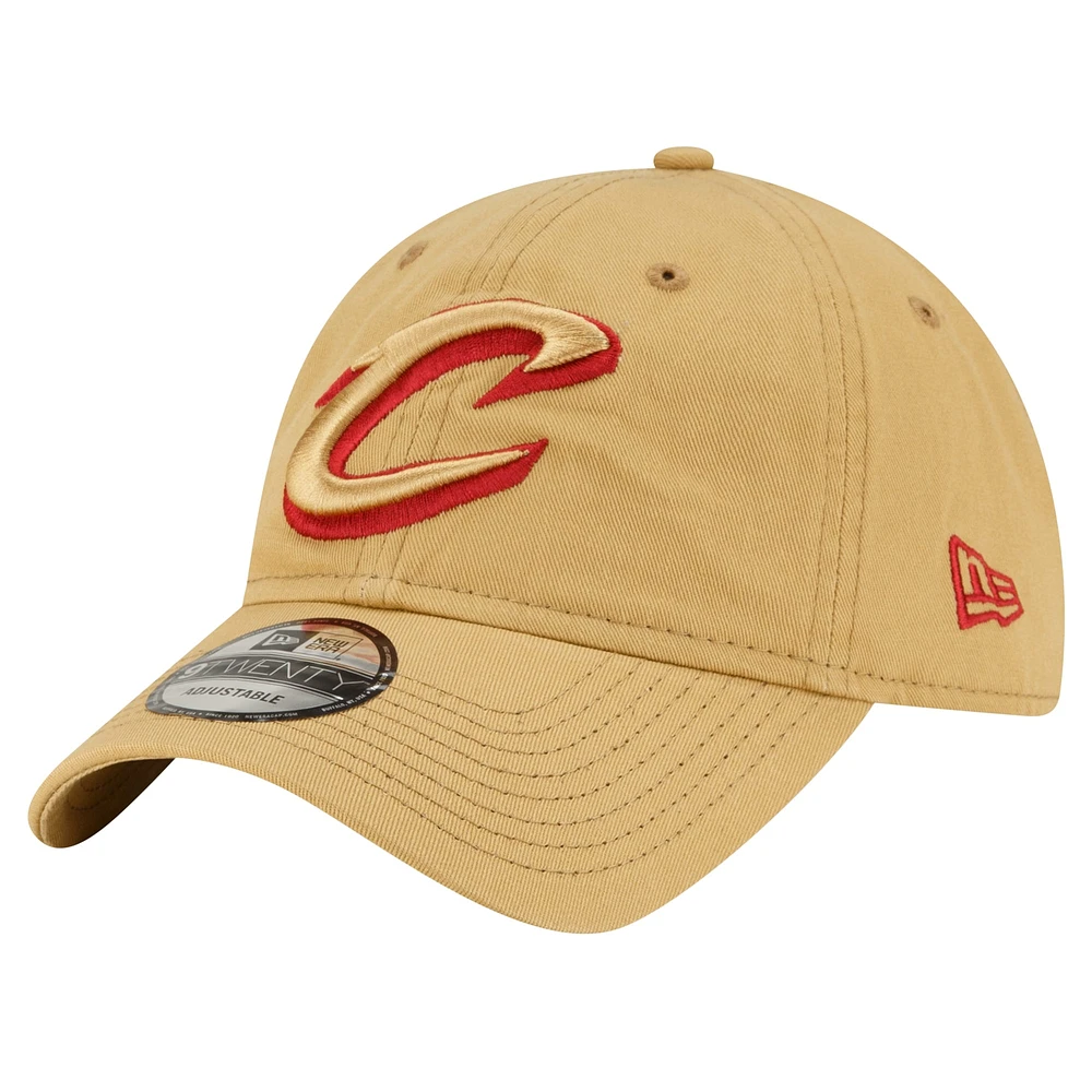 Men's New Era Tan Cleveland Cavaliers Team 2.0 9TWENTY Adjustable Hat