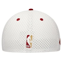 Men's New Era White/Wine Cleveland Cavaliers Throwback 2Tone 59FIFTY Fitted Hat