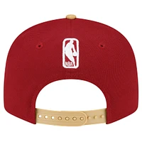 Men's New Era Wine/Gold Cleveland Cavaliers Official Team Color 2Tone 9FIFTY Snapback Hat