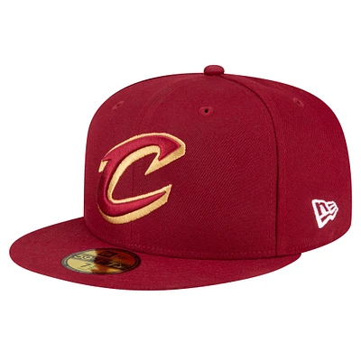 NWE CAVS WINE NEW NBA OFFICIAL TEAM COLOR 59FIFTY HATMENHIC