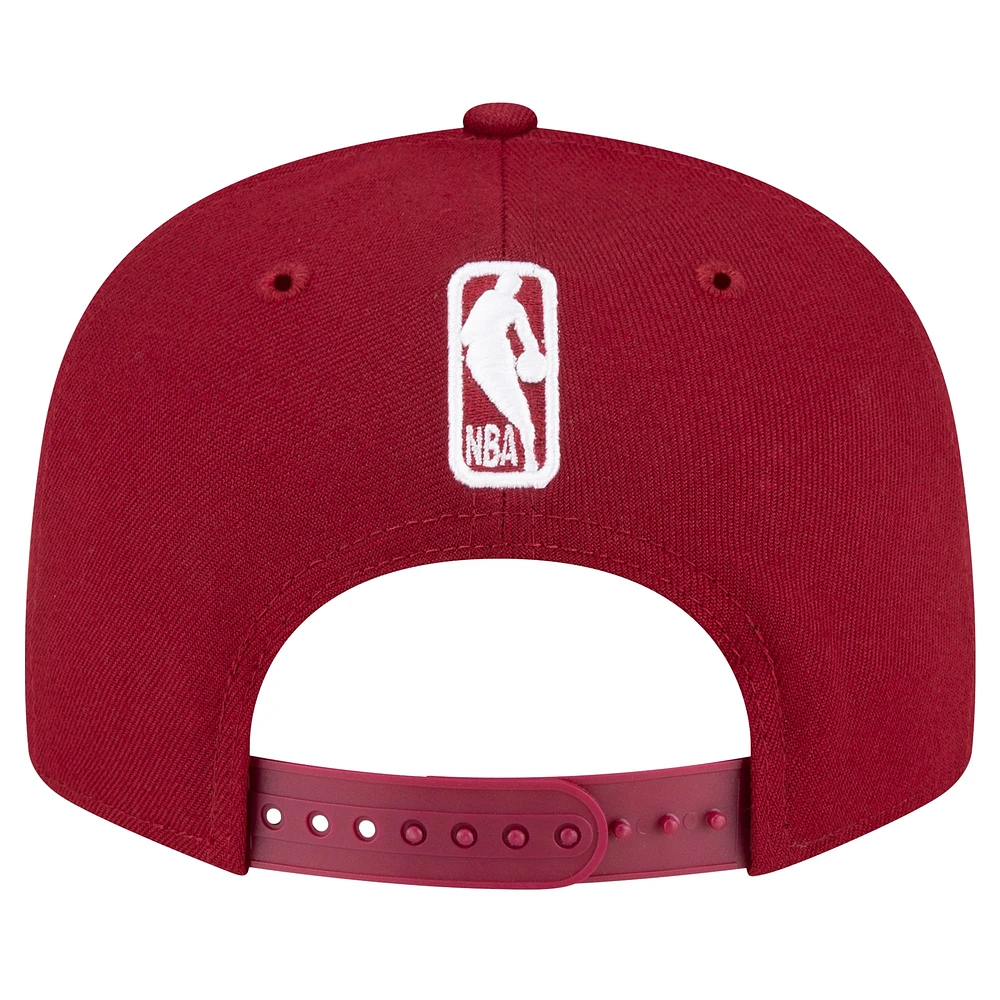 Men's New Era Wine Cleveland Cavaliers Official Team Color 9FIFTY Snapback Hat