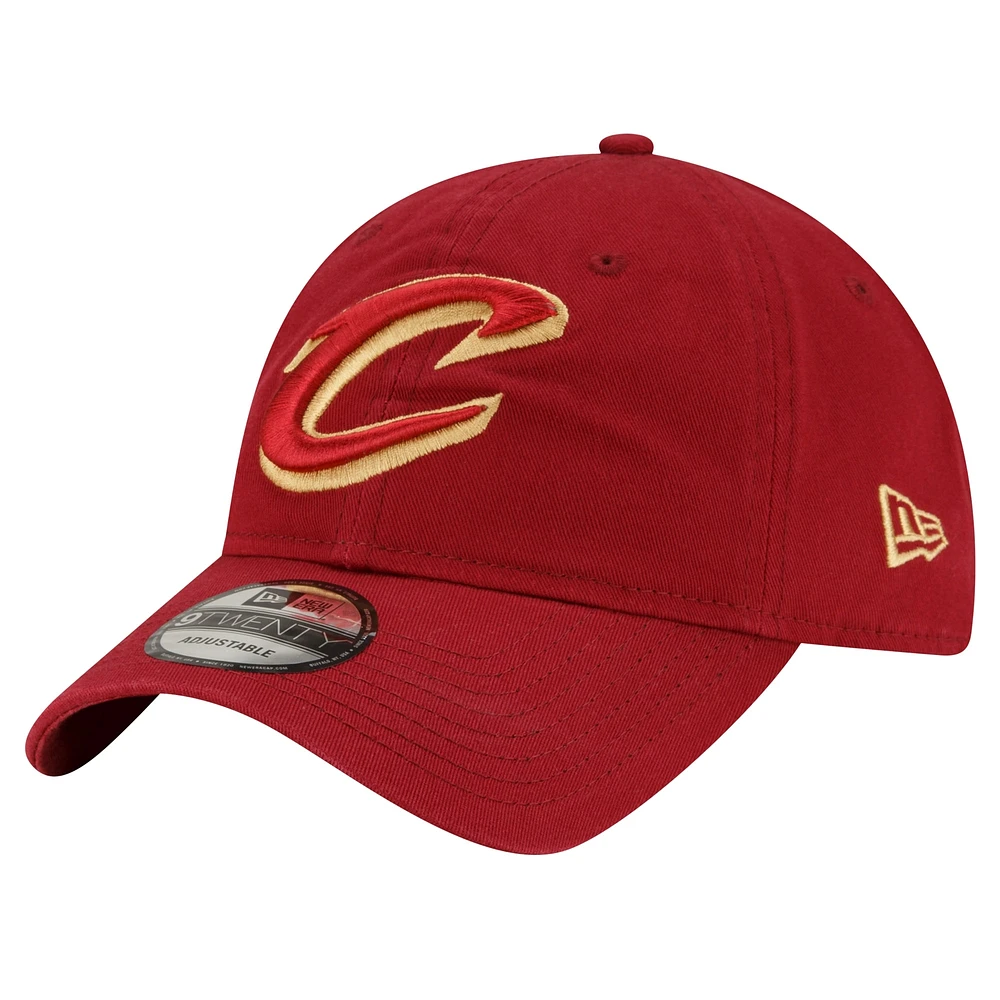 Men's New Era Wine Cleveland Cavaliers Team 2.0 9TWENTY Adjustable Hat