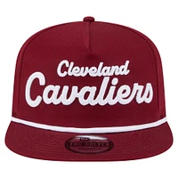 Men's New Era Wine Cleveland Cavaliers Team Text Golfer Snapback Hat