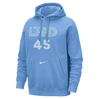 Sweat à capuche Nike Donovan Mitchell bleu clair Cleveland Cavaliers 2024/25 City Edition avec nom et numéro pour homme