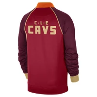 Veste à fermeture éclair intégrale Nike Wine Cleveland Cavaliers 2023/24 City Edition Authentic Showtime Performance Raglan pour homme