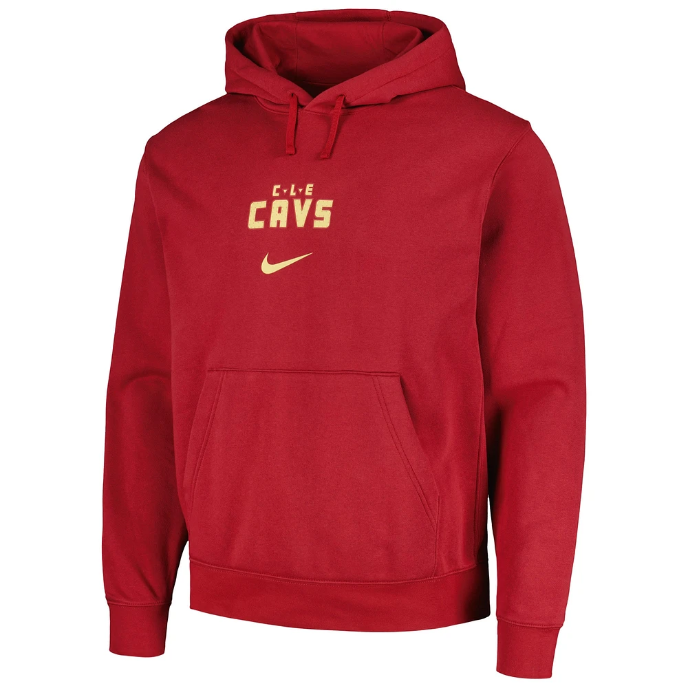 Sweat à capuche Nike Wine Cleveland Cavaliers 2023/24 City Edition Essential Club pour homme